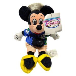NWT 90s Disney Store TOURIST MICKEY Deadstock Vintage DISNEY Mini Beanie Doll